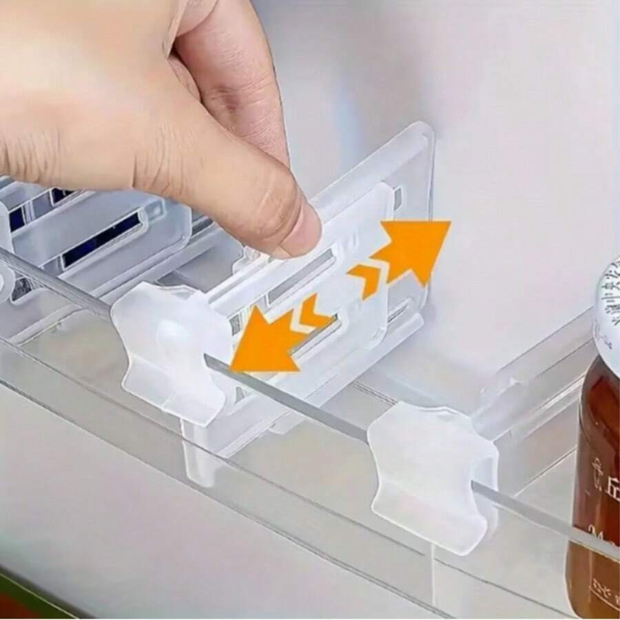 8/4/2 piezas Organizador ajustable y expandible para refrigerador, estante divisor para almacenamiento de bebidas, condimentos y suministros de cocina