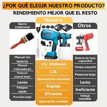 Pistola Eléctrica Para Pintura 1200ml  For Furniture - Azul - Ver 9