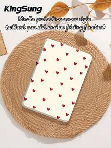 Kingsung Simple Heart Pattern Tablet Protective Case,Compatible With 9.7/10.2/10.5/10.9/12.9/Pro 11, 10th Gen,Compatible With Samsung Galaxy Tab S6 Lite 10.4 Inch,Compatible With Kindle Paperwhite 12th Gen 2024,Kindle (11th Generation) 2022 Release,Kobo Clara Colour,Soft Anti-Fall Protection,Smart Stand/Automatic Wake Up/Sleep - Multicolor - View 10