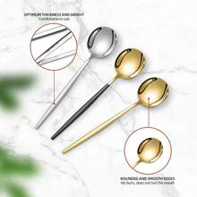 12支装不锈钢迷你咖啡勺 - 金色镜面甜点勺，可放入洗碗机清洗，适用于甜点、搅拌、冰淇淋、调味等，非常适合家庭、下午茶、聚会和餐厅使用。 - - - 查看 4