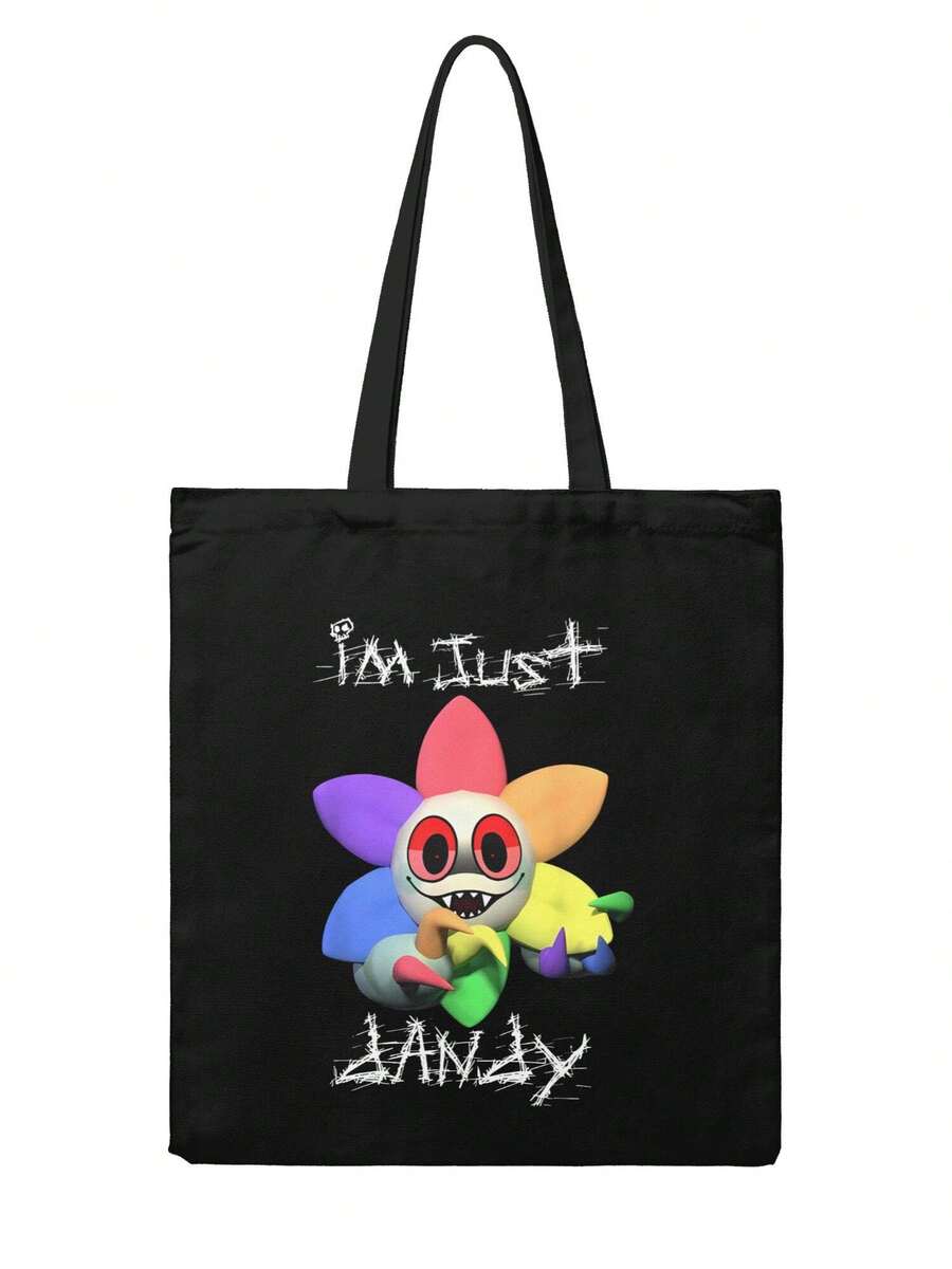 Vintage Dandy's World Twisted Dandy  Casual Multi Functional Canvas Crossbody Tote Bag Perfect For Daily Commuting Office Outdoor Travel And Unisex With Lightweight Advantage - 黑色 - 查看 1