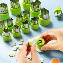 Máquina para hacer pasta en forma de mariposa de acero inoxidable, incluye cortador de mini empanadillas, sello para galletas, juego de utensilios de cocina - No se requiere electricidad - Multicolor - Ver 8