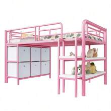 Kids Bed Frames, Headboards & Footboards - Pink + Metal + 90cm*200cm - View 9