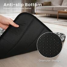 EDIMENS Large Dog Mat, Machine Washable & Anti-Slip Fluffy Crate Pad, Reversible Pet Mattress For Medium Large XL Dogs, Soft Kennel Pad Indoor Portable - Black - View 6