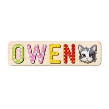 1pc Customized Name Puzzle, Personalized 3D Letter Puzzle And Wooden Name Puzzle. Ideal Gift For Baby Boys And Girls On Birthday, Christmas, Anniversary! - Stripe 2 On the Right - View 13