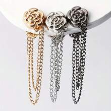 1/3pcs Clover Magnetic Button T-Shirt, Adjustable Shortened Length, Magnetic Waist Buckle, Slim Fit - Camellia - View 6