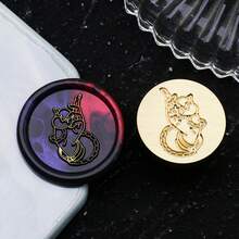 Con dấu sáp hình gấu Punk Love Bear, đầu đồng - Hoàn hảo cho thư tình, thiệp mời, thiệp chúc mừng, nhật ký, album ảnh, đồ thủ công tự làm. - vàng - Xem 9