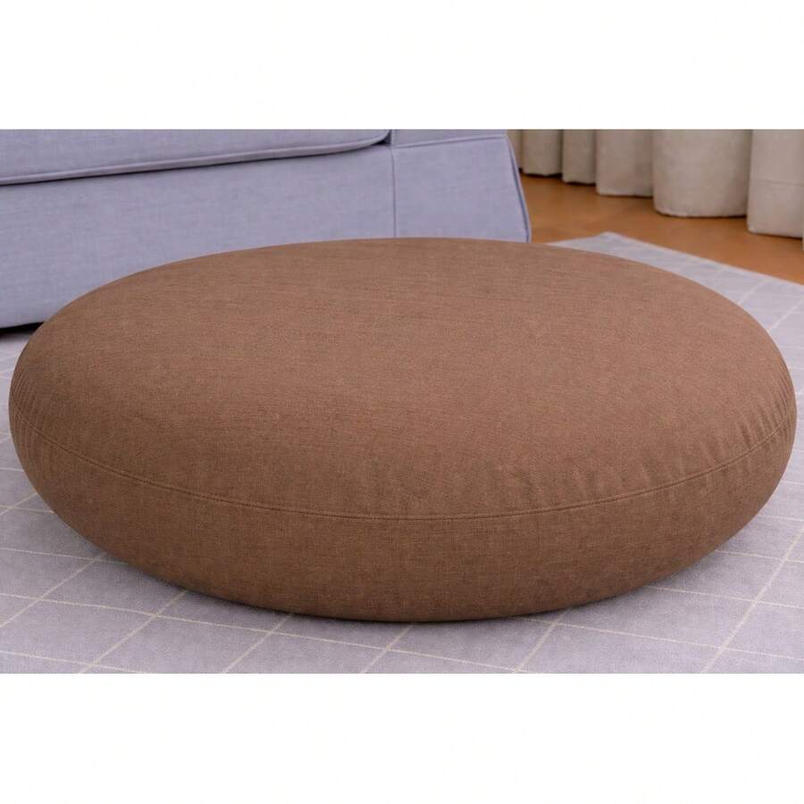 Premium Round Activity Cushion – Garden, Decor & Chair Cushion (60*60*10 Cm) - Mocha Brown - View 1