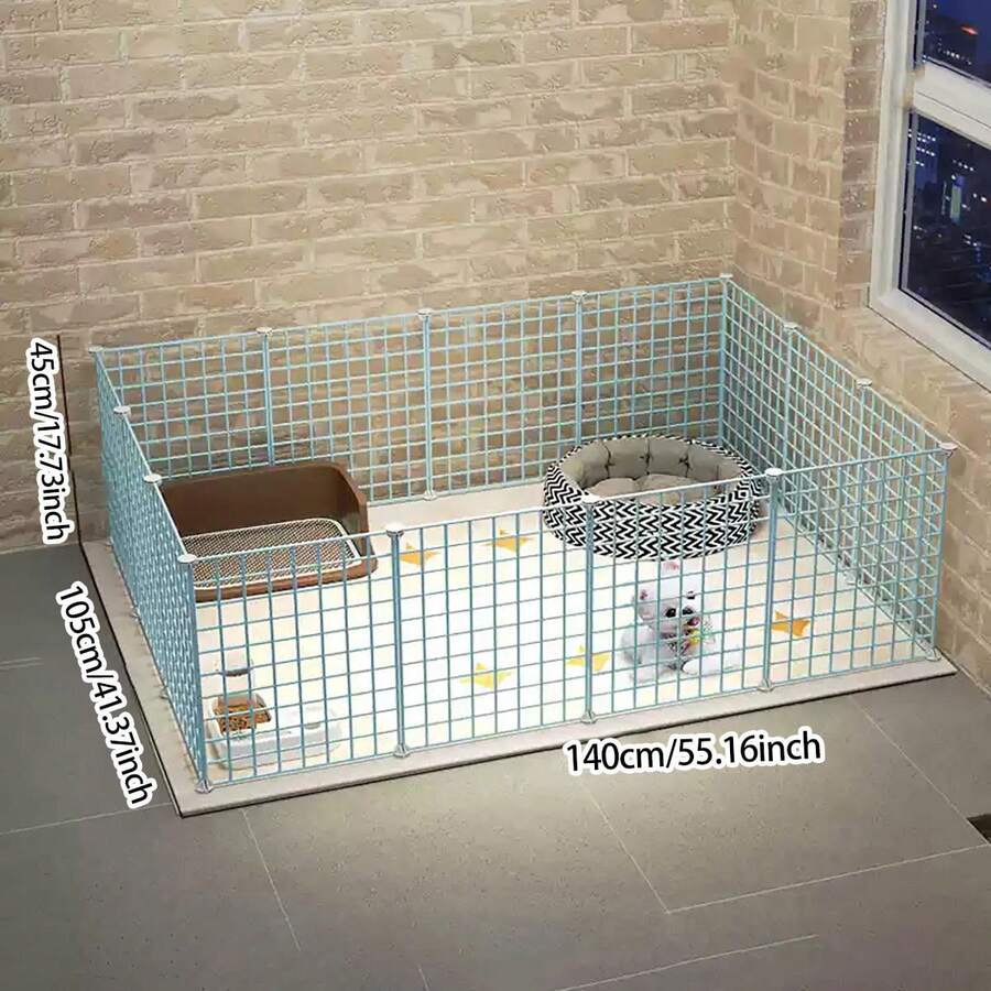 DIY Iron Wire Mesh Panels, Freely Combinable Pet Fence, Puppy Playpen, Puppy Barrier - Multicolor - View 1