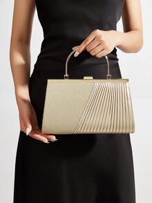 Sequins, Fashionable, Elegant, Simple, Personalized, Versatile, Classic Handbag,For Date, Daily, Afternoon Tea, Party, Prom, Club, Date, Birthday, Evening, Date Nigh, Banquet - Champagne - View 1