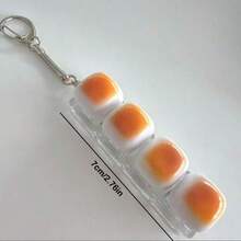 1 قطعة سلسلة مفاتيح بشكل رغيف كراميل، لعبة تخفيف التوتر، اختبار مفتاح لوحة المفاتيح الميكانيكية، حلقة مفاتيح، ديكور المكتب، تميمة الهاتف، لعبة إبداعية مضادة للقلق للأصابع - أصفر - مشاهدة 12