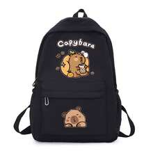 Capybara Cute Ultra-Light Weight Campus Backpack, Fashion Lightweight Travel Backpack, Ergonomic Design School Bag, Handbag, Casual Bag For Back To School Season,Back To School Supplies Stationery Supplies Backpack,Essentials Office Supplies Valentine's Day Gifts - Multicolor - View 8