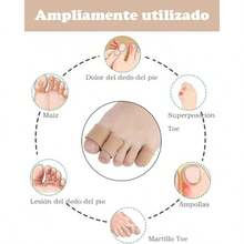 tector De Dedos De Pie 16 Piezas 4 S 8 M 4 L es De Silicona Para Dedos Para Oficina Deportes aes Alia Dolor tege Contra Callos Y Ampollas Tamaños: 3x1.5 3x2 3x2.5 - como en la foto - Ver 4