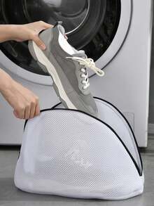 3pcs/Set Mesh Laundry Bags, Shoe Washing Machine Bag With Zipper Closure, Suitable For Sneakers, Socks, Bras - Triangle - View 10