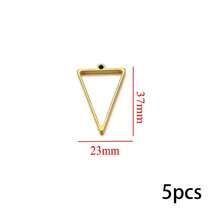 1/5件 304不锈钢PVD镀金心形方形UV树脂硅胶模具耳环底座吊坠连接器珠宝制作 - 彩色 - 查看 29