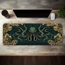 Tấm lót chuột chơi game cỡ lớn hình bạch tuộc Cthulhu họa tiết retro, đế cao su chống trượt, thảm trải bàn lớn, phụ kiện máy tính, tấm lót chuột chơi game chống bẩn, quà tặng lý tưởng cho game thủ, thảm trải bàn mở rộng, phụ kiện văn phòng thời trang. - Chuột Pad - Xem 12