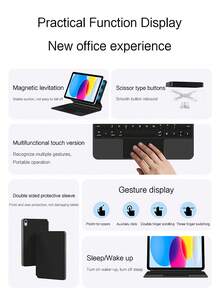 Ultra-Thin Wireless Keyboard Case With Kickstand, Compatible With  2025 (A16) 11-Inch /  10th Gen 10.9-Inch Tablets, Supports Spanish & Arabic Keyboard Layout - IPad A16 11'' / 10th 10.9-inch - View 10
