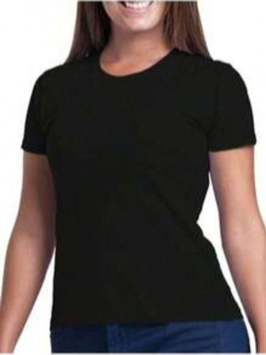 Women's Plain Premium T-Shirt 100% Cotton Comfortable Stylish Sophisticated - New Arrival Special Offer - 黑色 - 查看 1