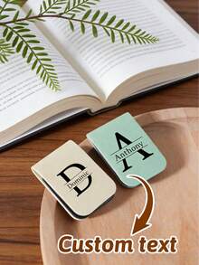 Customized Magnetic Bookmarks, Personalized With Name Design, Unisex For Books/Notebooks/Planners, Suitable As Gifts For Father, Boyfriend, Mother, Family, Great For Friends, Classmates, Family, Teachers, And Book Lovers, Book Accessories - Multicolor - View 6