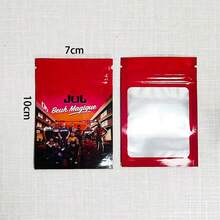 100pcs 7*10 Cm Mylar Pouches,1G Reusable Candy Gummies Cookie Packaging Bag,Smell-Proof Zipper Bags,Plastic Wrapping Pouches,Confectionery Bags,Wrapping Pouches,Gift Pouches - Multicolor - View 2