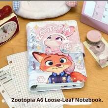 Disney 疯狂动物城 PU 皮革 A6 活页笔记本套装，高性价比多功能磁性笔记本/省钱工具 - 硬皮 - 查看 10