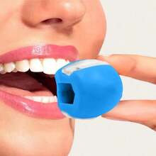 1个硅胶下颌肌肉锻炼器，用于下巴训练和面部塑形，成人健身器材 - 彩色 - 查看 8