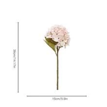 1/3束逼真欧洲绣球花束，婚礼装饰，花瓶填充物，家居装饰，适用于客厅、卧室、户外花园、派对、摄影道具 - 淺咖色 - 查看 2