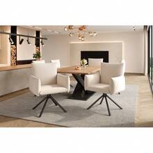 Dining Chairs - Beige + Linen - View 9