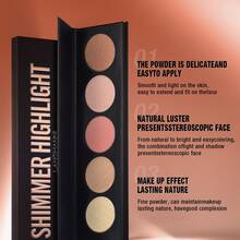 LANGMANNI 5 Colors Highlighter Powder Palette Facial Bronzers Illuminator Palette Highlighter Long Lasting - 5 màu - Xem 5