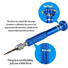 5合1精密螺丝刀套装，眼镜维修工具包（Torx 5~T6，+1.5，-1.5，星形0.8），带迷你钥匙扣螺丝刀，适用于眼镜、手机、电子产品、手表、笔记本电脑、珠宝等。 - 5合1螺絲起子 - 查看 7