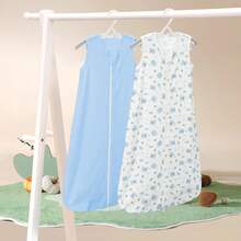 2 Packs Baby Sleep Sack 1-18 Months Lightweight Wearable Blanket For Baby, Infant Toddler Sleeping Sack With 2-Way Zipper - Blue Elephant - View 5