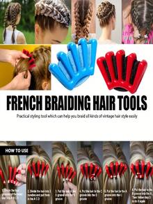 DIY海绵美发造型工具快速丸子头制作器，适用于编发造型师、卷发钳配件、扭转编发工具2件套，适合女性、女孩和婚礼发型创作 - A - 查看 6