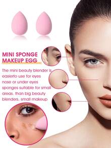 16PCS Makeup Tools Set Including:3PCS Makeup Sponges+3PCS Mini Makeup Sponges+6PCS Triangle Powder Puffs+3PCS Mini Air Cushion Powder Puffs+1pc Storage Bucket - Multicolor - View 2