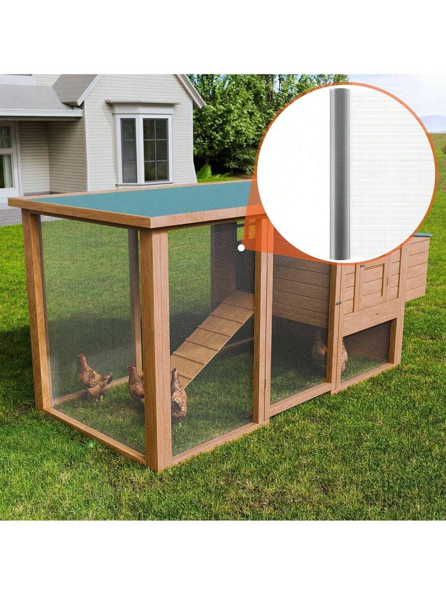 Hardware Cloth, 1/4 Inch 48in X 50 Ft 23 Gauge, Hot Dipped Galvanized Wire Mesh Roll, Chicken Wire Fencing, Wire Mesh For Rabbit Cages, Garden, Small Rodents - 銀色 - 查看 1
