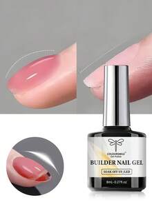 Gel transparente COLOURSMILE para realzar las uñas, extensiones de gel, base de gel en un solo frasco, extensiones de uñas de gel UV-LED, ajustable - Multicolor - Ver 17