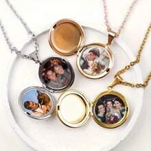 Photo Pendant Necklace Personalized Commemorative Necklace Commemorative Necklace Anniversary Gift - Multicolor - View 3