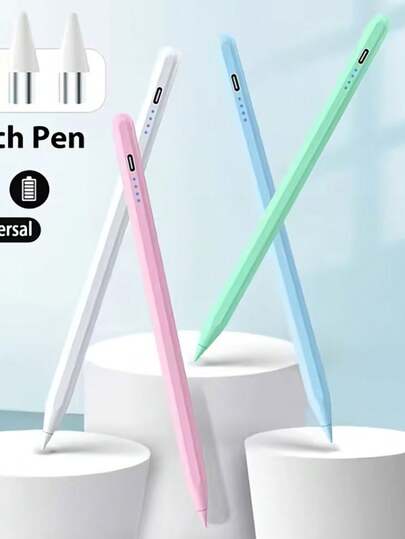 Stylus Pen Compatible With IPad/Android Tablets, Smooth Writing, Fast Charging, High Precision & Sensitivity Capacitive Stylus Pen For IOS Tablets And 95% Touch Screen Devices (Includes 2 Replacement Tips, Type-C Charging Cable), Suitable For Study, Business, Gaming, Relaxes Fingers For Improved Accuracy, Notebook Pen, Business Pen, Fashion Pen, Professional Stylus, Premium Design, Includes Replacement Tips, Capacitive Stylus Pen, Office Workers, Professionals Gifts For Mother, Family, Friends, Kids, Birthday, Holiday