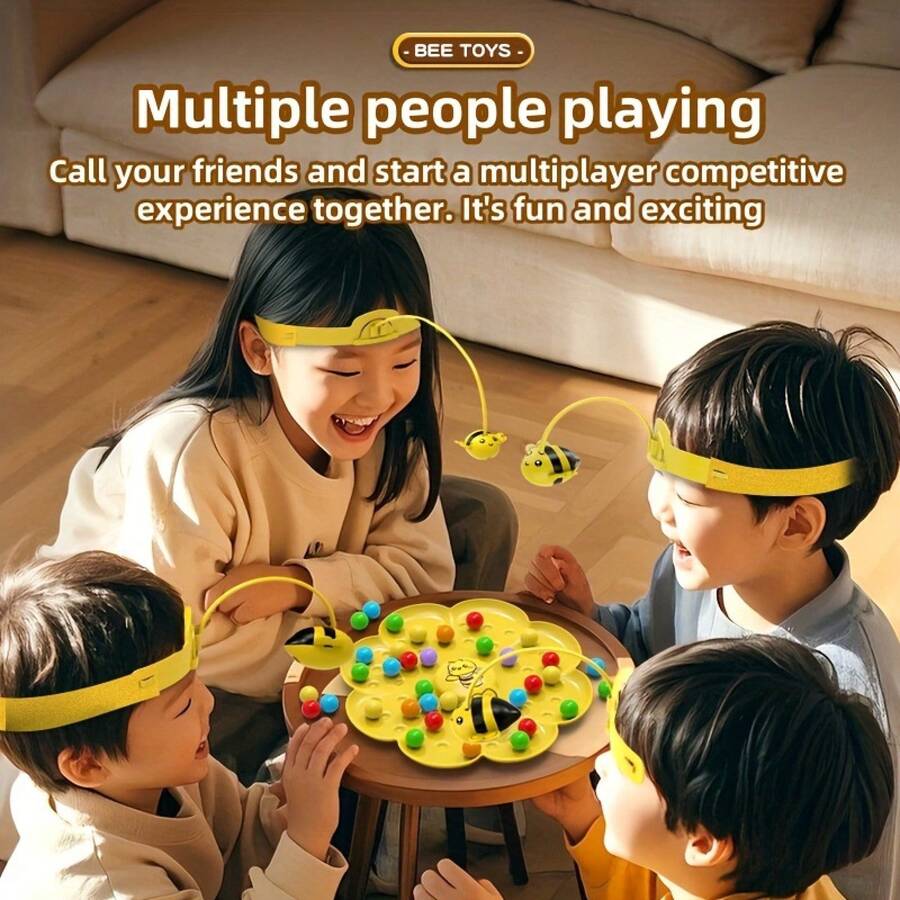 SKYQITIAN This Magnetic Bee Fishing Toy Helps Babies Develop Excellent Concentration Through Bead-Collecting Games. A Fantastic Early Education Tool, Perfect For Family And Friends Gatherings, And Ideal For Parent-Child Interaction! - Four-player Battle - View 1