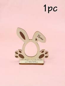 Customized Easter Bunny Decor With Name, Personalized Desktop Ornament, Easter Basket Filler, Customizable Room Decor, Customizable Holiday Gift, Bunny Standee, Colorful Bunny Tail, Fashionable Holiday Decoration For Home And Couples - Style B - View 8