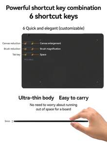 CLUBLU 1 Pc Digital Tablet OTG Computer Handwriting Tablet With Mobile Phone Drawing Tablet Battery-Free Stylus With 8 Replacement Pen Heads,Christmas Birthday Gifts For Girls Or Boys - Black - View 10
