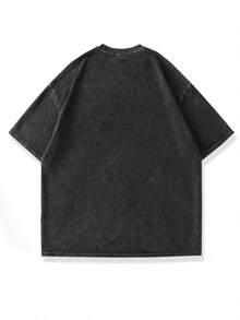 Women's Retro Gothic Halloween T-Shirt - Fantasy Ghost Pattern Short Sleeve Shirt - Black Retro Top With Ghosts, Roses, And Nightmare Quotes - Lightweight Summer Theme Party Casual Wear, Fun Aesthetics, Breathable Fabric, Unique Fashion, Alternative  - Unisex Plus Size Top - 純黑色 - 查看 2