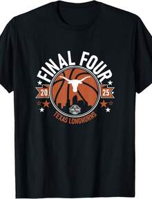Texas Longhorns Basketball_ 2025 Women's Final Four - NCAA T-Shirt - màu đen - Xem 1