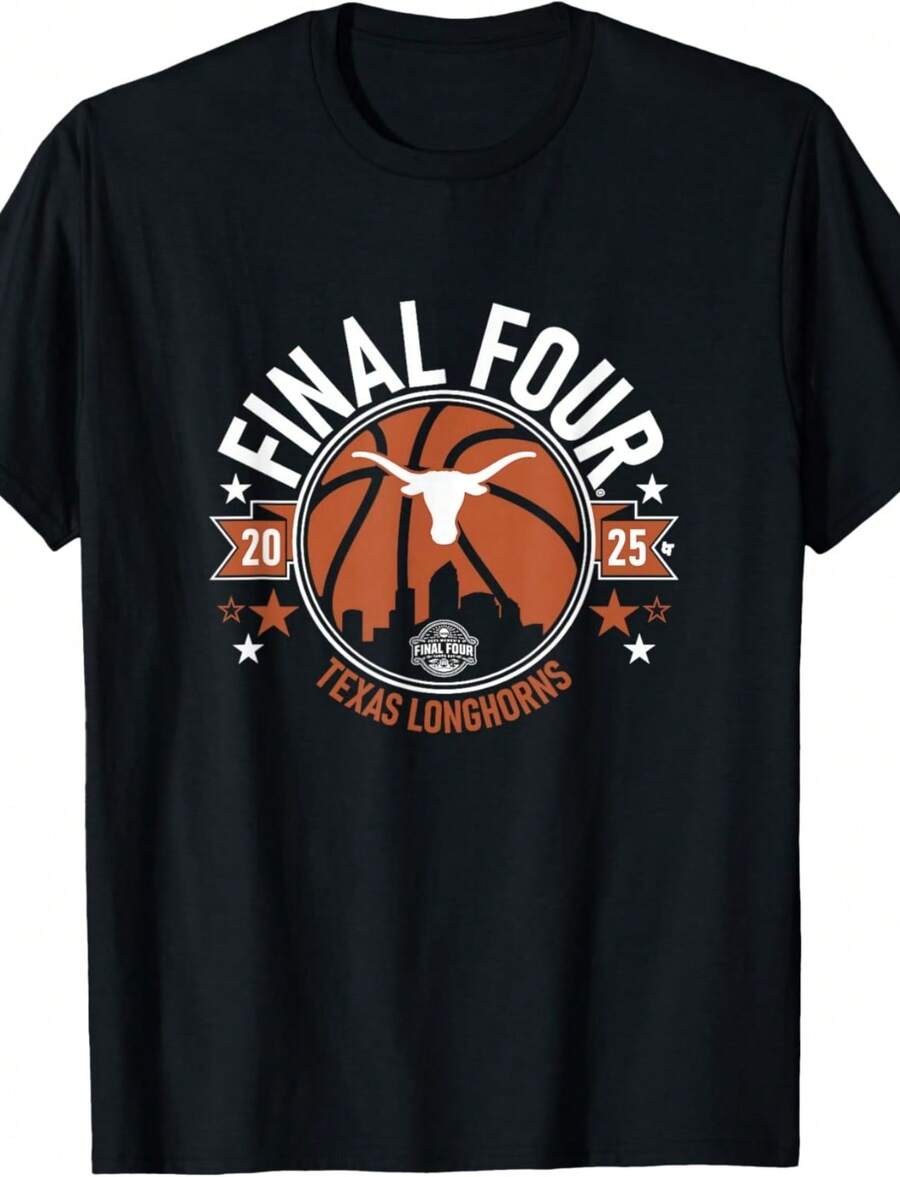 Texas Longhorns Basketball_ 2025 Women's Final Four - NCAA T-Shirt - màu đen - Xem 1