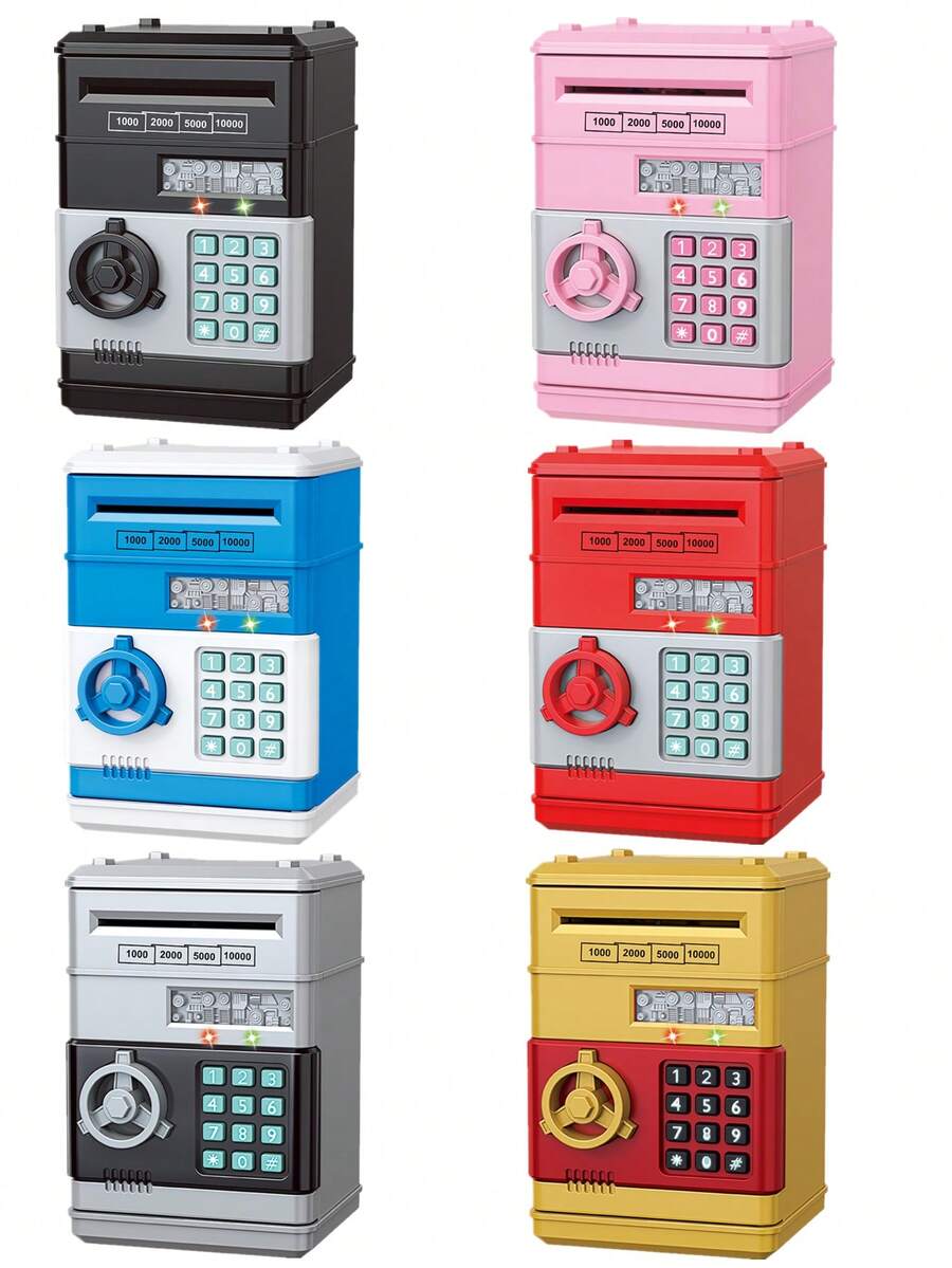 Celengan Elektrik Mainan untuk Anak-Anak, Kotak Tabungan Uang Koin dengan Perlindungan Kata Sandi, Hadiah untuk Manajemen Keuangan & Keterampilan Matematika Dasar (Aksesoris Acak, Baterai Tidak Termasuk - Membutuhkan 3 Baterai AA 1,5V yang Dibeli Pelanggan) - MultiWarna - View 1