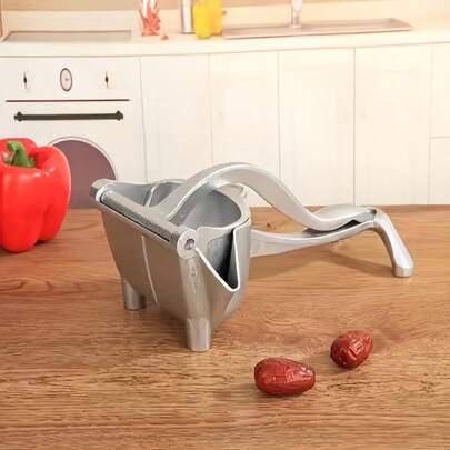 Exprimidor manual de acero inoxidable, herramienta de cocina de acero inoxidable 304, para separar jugo de granada y naranja, exprimidor doméstico duradero y accesorio de cocina, adecuado para reuniones familiares y fiestas navideñas.
