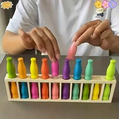 21pcs Color Challenge Bottle Puzzle Game Set, Includes Memory & Logic Training - Color Strategy Board Game, Contains 20 Colored Coded Bottles & Storage Box, Suitable For Family Gathering, Birthday Or Halloween Party Games, Enhances Memory & Problem Solving Skills, Perfect For Team Games & Strategic Thinking