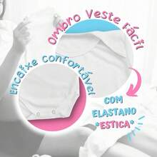 Body Roupa De Bebê Frases Divertido Mamãe Educa Vovó Estraga - Branco - Visão 4