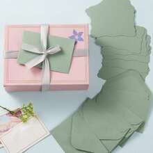 20pcs Envelopes + 20pcs Cards, Includes Green Blank Greeting Cards & Small Self-Adhesive Envelopes, Suitable For Graduation Ceremony, Invitations, Baby Shower, Wedding And RSVP Cards - Green - 20pcs - View 4