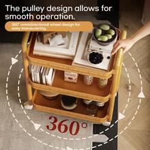 多功能家居收纳推车，适用于客厅和浴室，可移动式置物架，带锁定脚轮，适合卧室、厨房角落、手工区和沙龙等场所，是存放书籍、零食、化妆品、毛巾、洗漱用品、配件和办公用品的理想之选，有效利用空间，减少杂乱，移动轻松便捷，经久耐用的现代设计，外观优雅。 - 高貴黃 - 查看 8