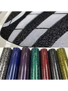 高光泽激光红色乙烯基汽车贴纸，易于裁剪和粘贴，汽车贴花包装 - 均碼 - 查看 5